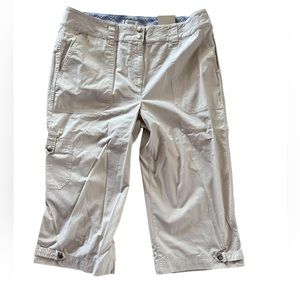 VAN HEUSEN New Stone Cargo Modern Fit Pedal Pusher Pants Cropped Size 12